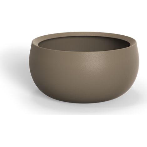 Adezz Lora Pflanzgefäß Fiberglas Pflanzkübel Blumenkübel 80x40 cm beigegrau