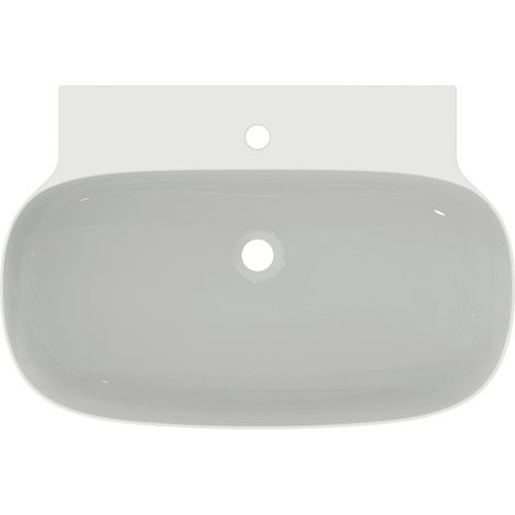 Lavabo Linda-X 1 trou. sans huile 750x500x135mm blanc avec IdealPlus