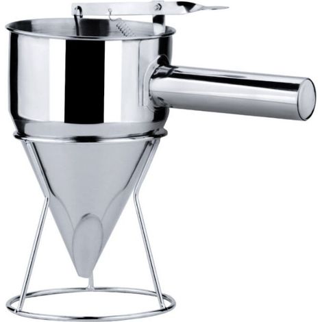 Distributeur de pâte à crêpes en acier inoxydable Distributeur d'entonnoir à piston avec support Cupcake Takoyaki (1/5)