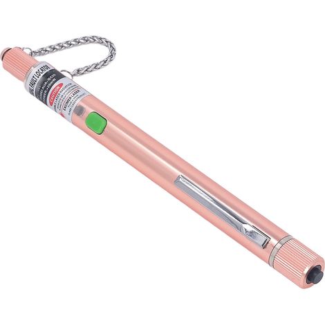 Stylo lumineux rouge rechargeable AUA-GC20 or, portée de 20 km, à fibre optique. (1/5)