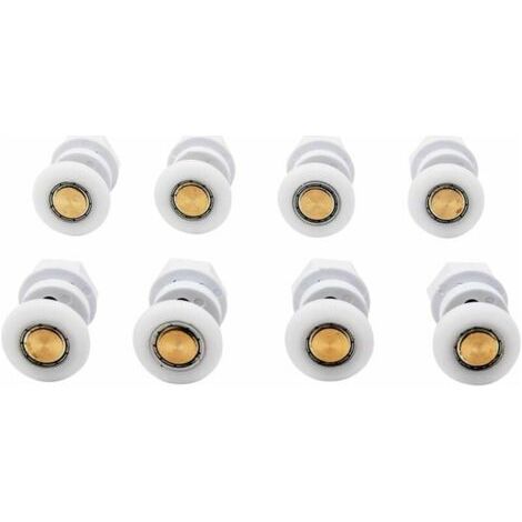 8 Shower Enclosure Rollers, Sliding Door Rollers, Brass Rollers, Shower Enclosure Rollers, Door Rollers, Accessory Tool (1/4)