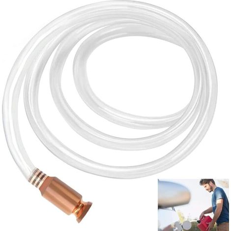 Manuel Tuyau de pompage - Pompe Siphon Manuelle - l'auto-amorçage Tuyau - Pompe à Siphon Carburant avec Tuyau de Siphon de 1.8m,Pompes de transfert de carburant, diesel, eau