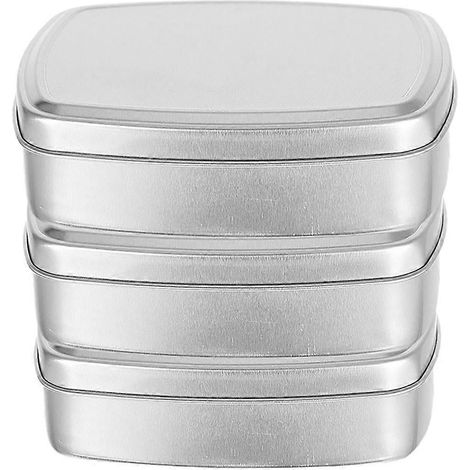 Lot de 3 boîtes à savon en aluminium étanches et portables avec couvercle, idéales pour les voyages et la maison. (1/4)