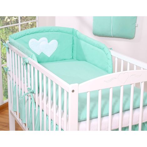 Juego de cama de 2 piezas 120x90 - Corazones colgantes de menta (1/5)