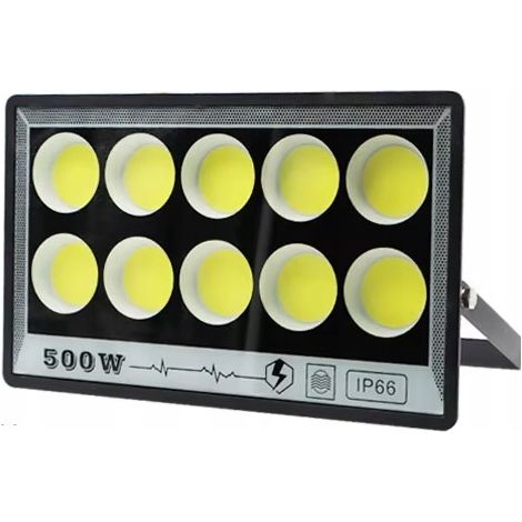 Lampe puissante pour garage, jardin ou façades, 500 W, IP66, diodes COB, durée de vie de plusieurs années (1/5)