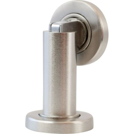 Butée de Porte Magnétique Aspect Acier Inoxydable - Butée de Porte avec Matériel de Montage au Sol et au Mur - Butée de Porte Magnétique -  5,2 cm, Hauteur 9,3 cm (1/5)