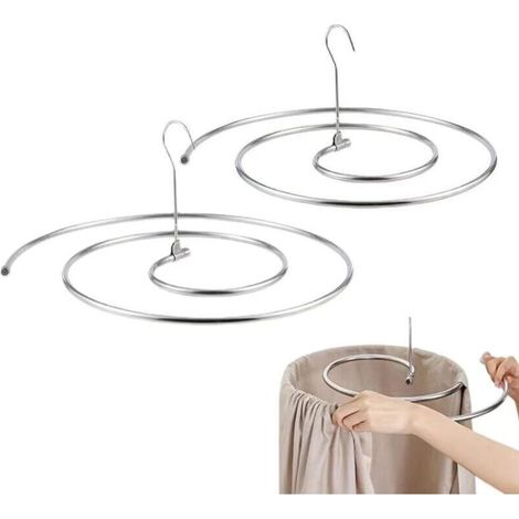 Deux cintres en spirale, cintres pliables, étagères de rangement pour vêtements, adaptés au séchage des couettes et des draps. (1/4)