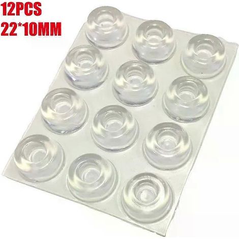 Transparente PVC-Anprallschutzmatte, transparenter selbstklebender Türstopper, Gummipuffer, Schrankschutzmatte aus Silikon, Möbelschutz (1/4)