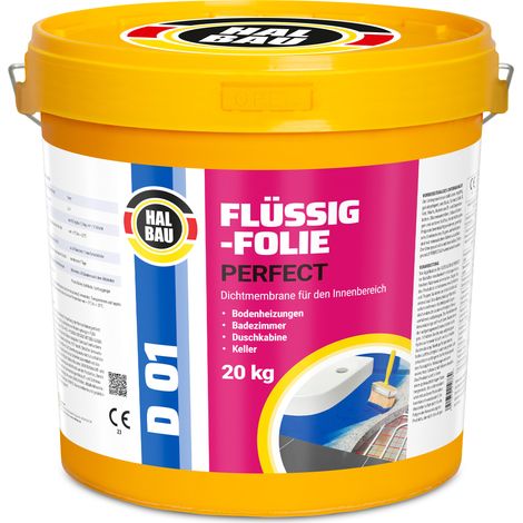 HALBAU Flüssigfolie Perfect Badabdichtung Dichtmembran Dichtfolie D01 - 20KG (1/5)