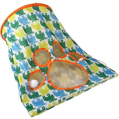Tunnel pliable pour chat, jouet interactif à froisser, petit tube pour animaux de compagnie avec balles amusantes (1/5)