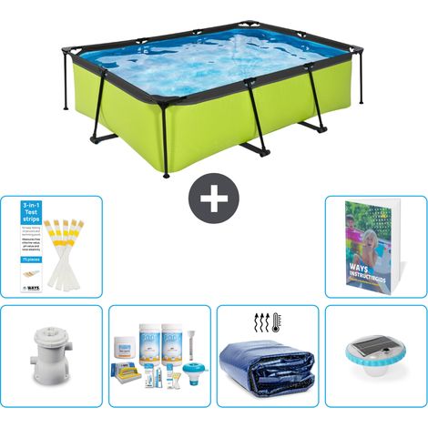 Exit Pool Rechteckig - 220x150x65 cm - 7-teilig S228