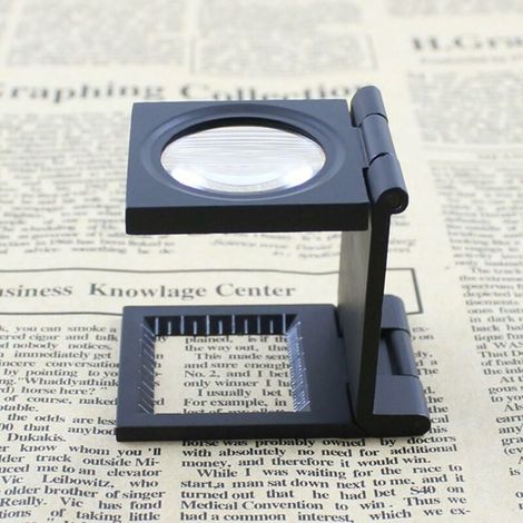 Loupe 10X 28 mm - Loupe pliante en alliage de zinc avec échelle intégrée - Pour horlogerie bijouterie textile électronique - 1 pièce (1/5)