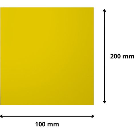 Plaque verre acrylique miroir or 3 mm - 10 x 20 cm (100 x 200 mm) - Verre synthétique - Bord droits - Plexiglass (1/5)