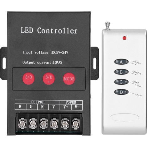 Contrôleur LED RGB 360W DC5‑24V, module lumineux multicolore pour bande LED, réglage luminosité et vitesse (1/5)