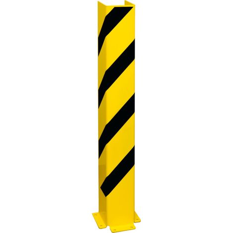 Protection anti-collision Moravia Profil en U noir/jaune 1200 x 160 x 6 mm pour montage sur goujon (1/3)