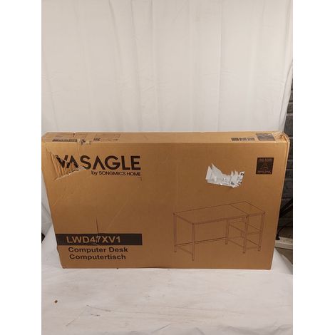 VASAGLE - Bureau d'ordinateur - LWD47XV1 - Style industriel avec étagères - Design robuste - Carton abîmé - Voir photos (1/5)