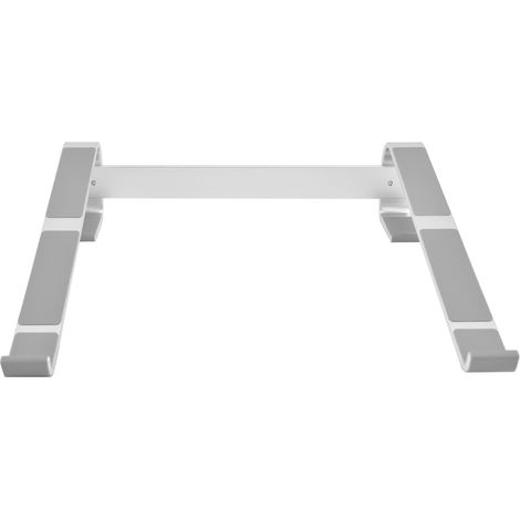 Support universel pour ordinateur portable, dissipation de chaleur, alliage d'aluminium, design ergonomique, rehausseur argenté (1/5)