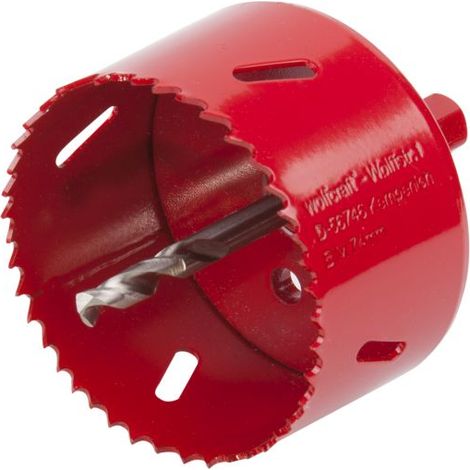 Sega a tazza BIM Wolfcraft con adattatore e punta da trapano pilota da 74 mm (5475000)