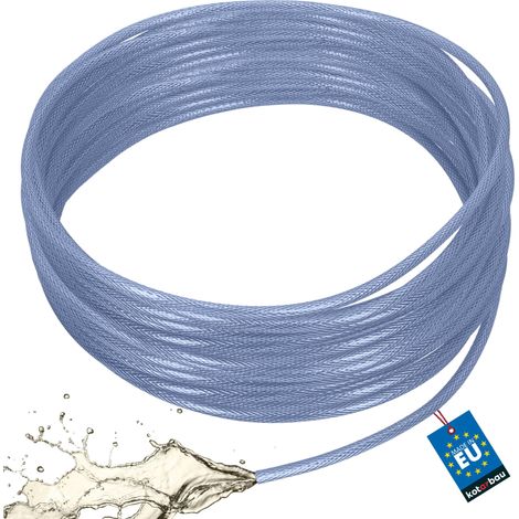 KOTARBAU® Tuyau Eau ø 5 mm / 2,5 mm - Tuyau Compresseur d'air 50 m - Tuyau PVC Souple - Transparent - Tuyau Arrosage Renforcé (1/4)
