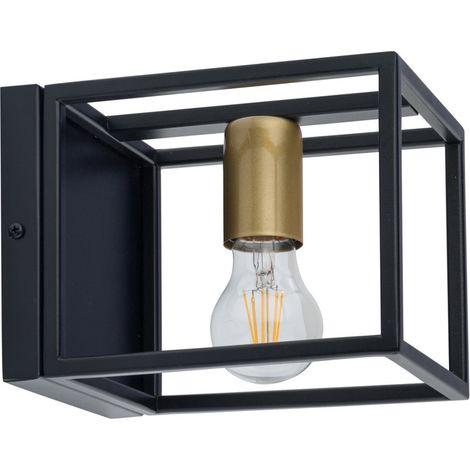 Applique industriale loft nero-oro Vigo E27 15W Sigma (1/2)