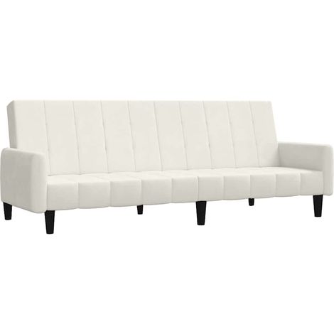 Maison Exclusive - Schlafsofa 2-Sitzer Creme Samt (1/5)