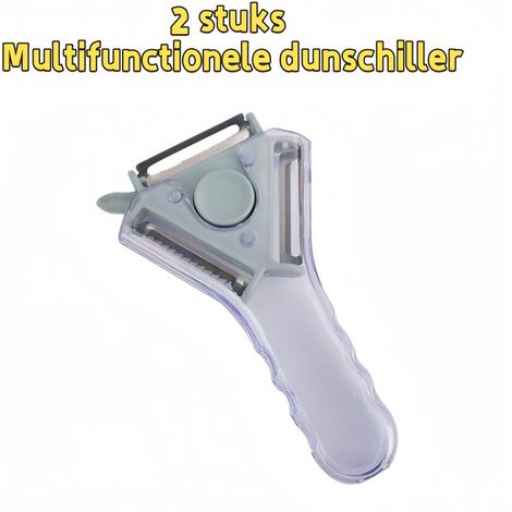 Éplucheur multifonction 2 pièces avec 3 lames rotatives et amovibles pour hacher éplucher et prélever les légumes accessoire de cuisine vert (1/5)