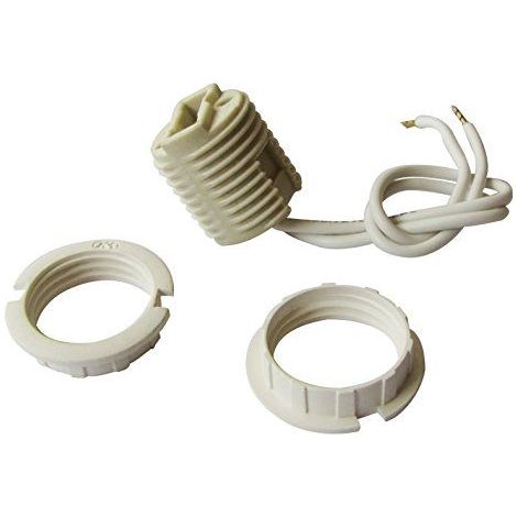 Douille céramique compatible G9 avec bague, 2A, tension 250V- Tibelec (1/3)