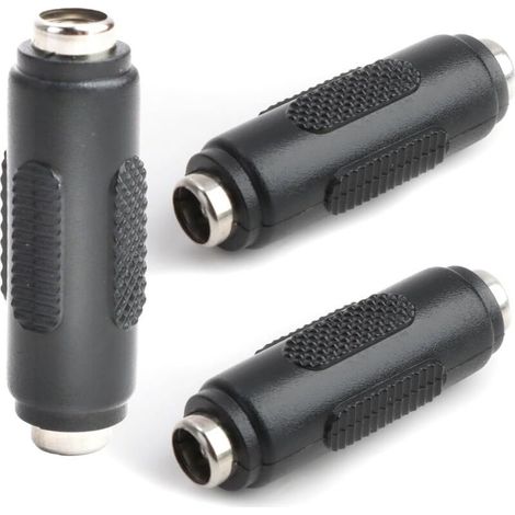Lntyq 3 PCS DC Connecteur d'alimentation Femelle à Femelle de 5.5x2.1MM - pour CCTV et Équipements Électroniques, Facile à Installer, Matériaux Durables, Connexion Stable (1/4)