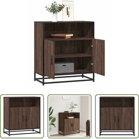 vidaXL Badezimmer - Sideboard Braun Eichen-Optik 68x35x76 cm Holzwerkstoff (1/5)