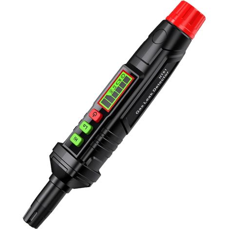 Tragbarer Lecksucher für brennbare Gase mit LCD-Display, Alarm, Prüfgeräten und Rohrleitungen für Methan, Propan, Benzol, Empfindlichkeitsstufen 0-1000 (1/5)