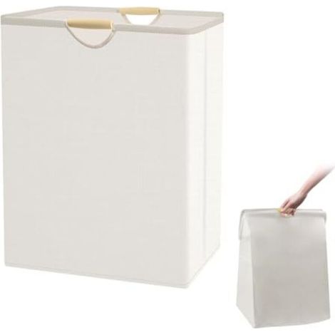 Panier à Linge, 60L Panier à Linge Pliable Panier Rangement Salle de Bain avec Poignée, Panier a Linge pour Chambre à Coucher, Salle De Bain, Dortoir, Buanderie (1/5)