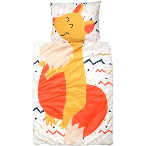 Baby sleeping bag, children's nap mat with removable pillow, 3 pieces, My first ready-to-use bed for preschool, foldable comfortable cover (red) (1/5)