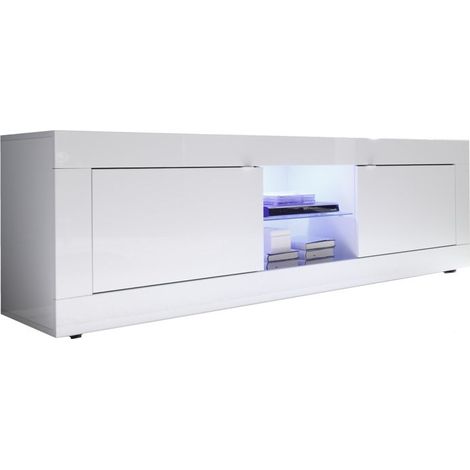 Mobile TV 2 Porte 1 Nicchia 181x43x56cm TFT Basic Bianco Lucido (1/2)
