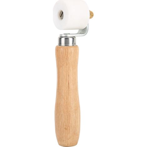 Rouleau de pression manuel en PTFE de 28 mm (1,1 po) avec roulement à 2 voies, manche en bois et résistant à la chaleur, outil de soudage