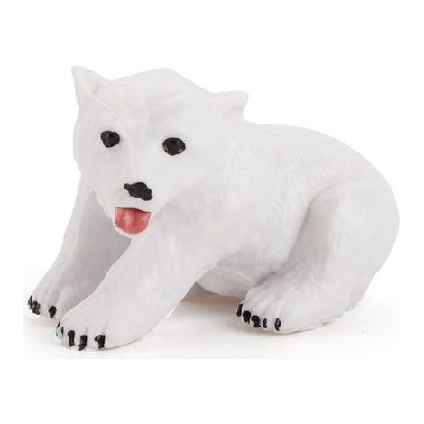 Modèle de jouet animal décoratif et éducatif préscolaire (1 pièce, ZQ010 petit ours polaire assis)