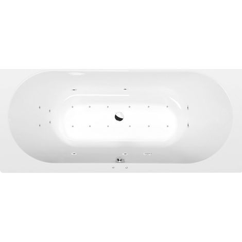 VIVA B Baignoire balnéo, 175x80x47cm, Active Hydro-Air, chrome (1/4)