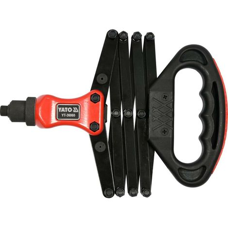 Remachadora plegable profesional YATO 25-81cm (negra)herramientas de trabajo. remachadora de tuercas remachadora para taladro profesional para maneja