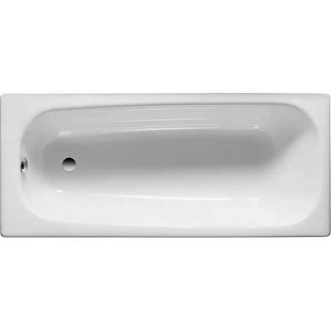 Roca Contesa Anti-Slip Rectangular Steel Bath 1700mm x 700mm 0 Tap Holes (inc Leg Set) (1/5)