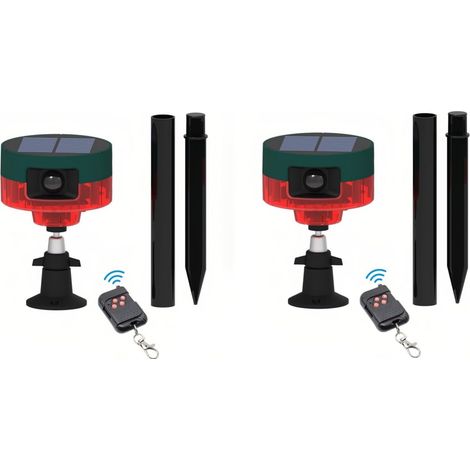 2 Pack Alarme Détecteur de Mouvement, Solaire 360°, Sirène 129db, Étanche IP65, Extérieur (1/5)