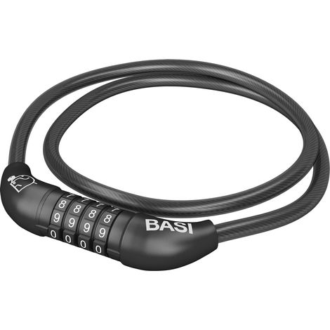 Basi ZR 313 Antivol à câble spiralé noir fermeture à combinaison (1/2)