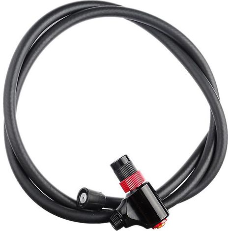 Adaptateur de pompe à vélo avec verrouillage par pouce pour tuyau, compatible avec les valves Schrader Presta F/VA/V. Accessoire de gonflage pour vélo. (1/5)