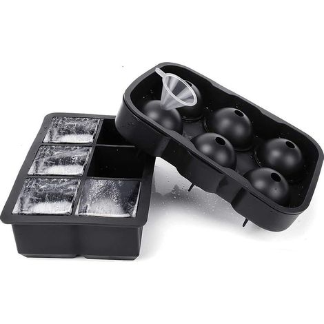 Silikon-Eisform – 6 Fächer – Hitzebeständig bis 220 °C und kältebeständig bis -40 °C – 2er-Pack (1/5)