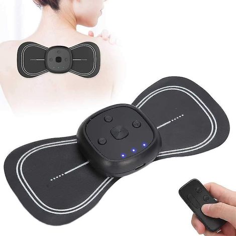 Mini masseur portable EMS à microcourant et bioélectrique pour points d'acupuncture, sans fil, pour épaules, nuque et dos - 1 pièce - Noir-1pcs (1/5)