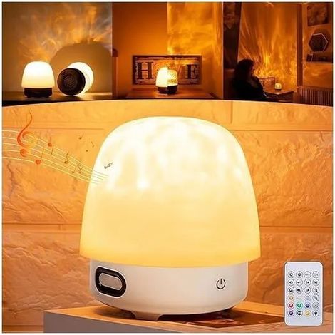Lampe champignon,lampes chevet LED 16 couleurs Vagues avec enceinte Bluetooth et télécommande,pour la décoration YYV (1/4)