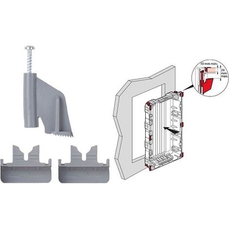 Set PRACTIBOX3 per installazione su pareti prefabbricate LEGRAND 401724