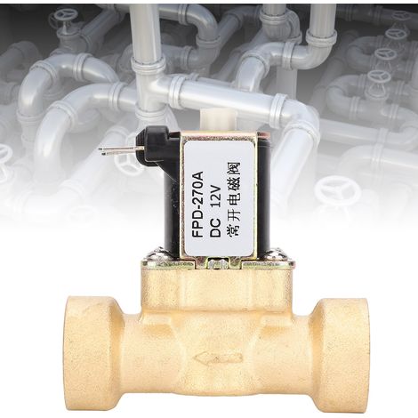 G1/2" Innengewinde, normalerweise offen, elektromagnetisches Magnetventil aus Messing (DC12V) (1/5)