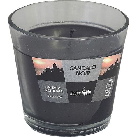 Vela Perfumada en Vaso de Cristal Sándalo 150g Magic Lights (1/2)