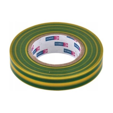 Ruban isolant en PVC 15 mm x 10 m jaune-vert (1/2)