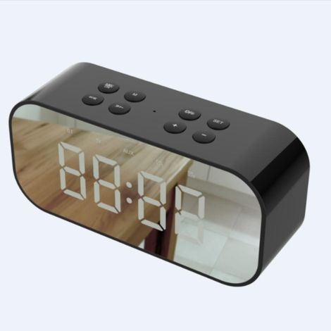 Despertador con altavoz Bluetooth para dormitorio/oficina, pequeño despertador digital para adultos, adolescentes y niños con sueño profundo. (1/5)