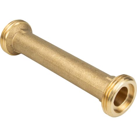 JS Passstück 3/4 Zoll (DN15) x 110 mm für Wasserzähler Wärmemengenzähler - Messing blank